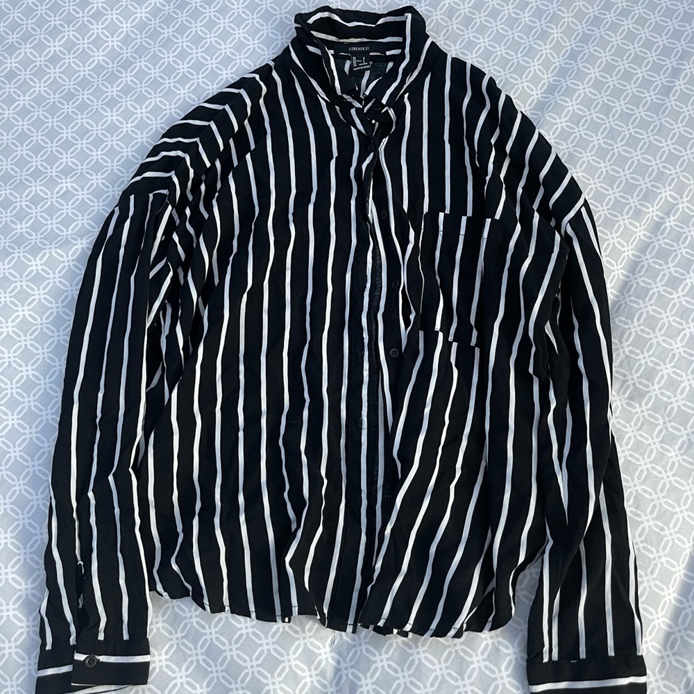 Striped button down